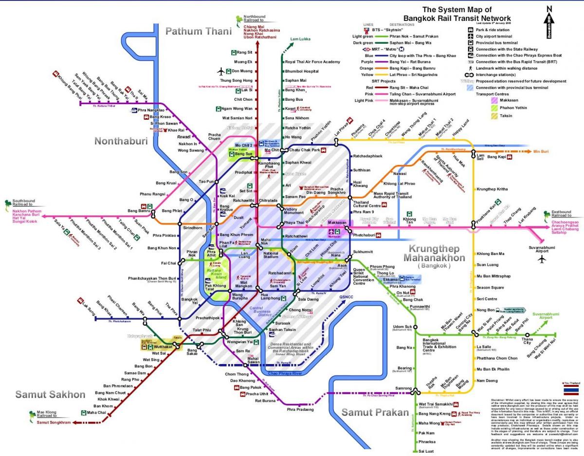 metro Bangkok: kart 2016