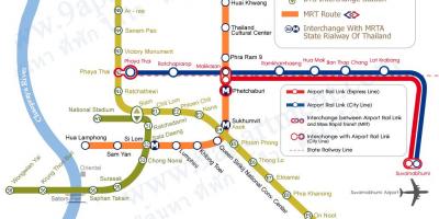 Metro və BTS Bangkok xəritəsi