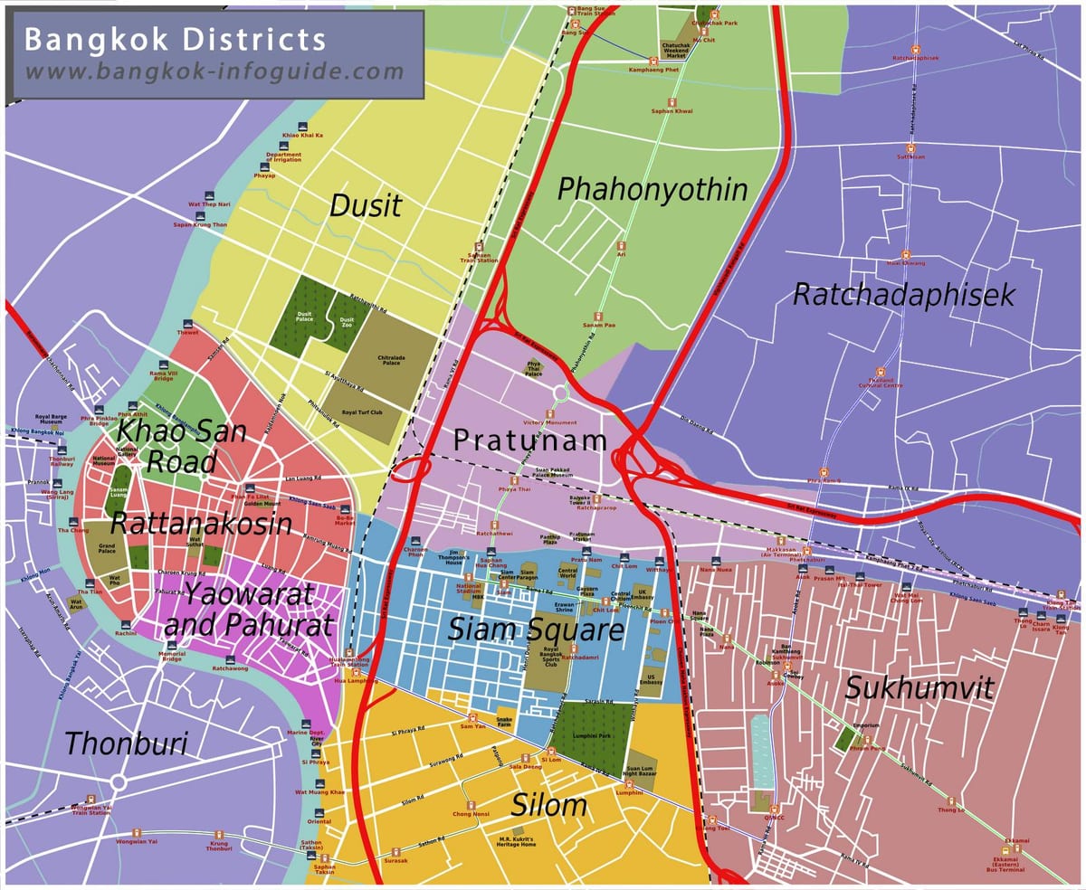 kart Bangkok və ətrafı üçün