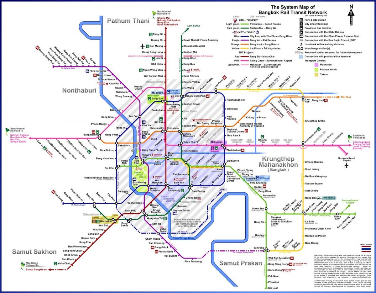 avtobus Bangkok marşrut xəritəsi