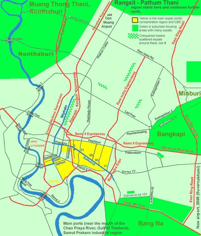Bangkok şəhərinin mərkəzi kart