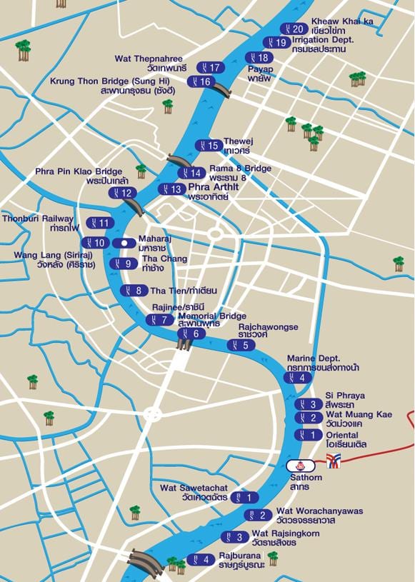 Bangkok kanal xəritə
