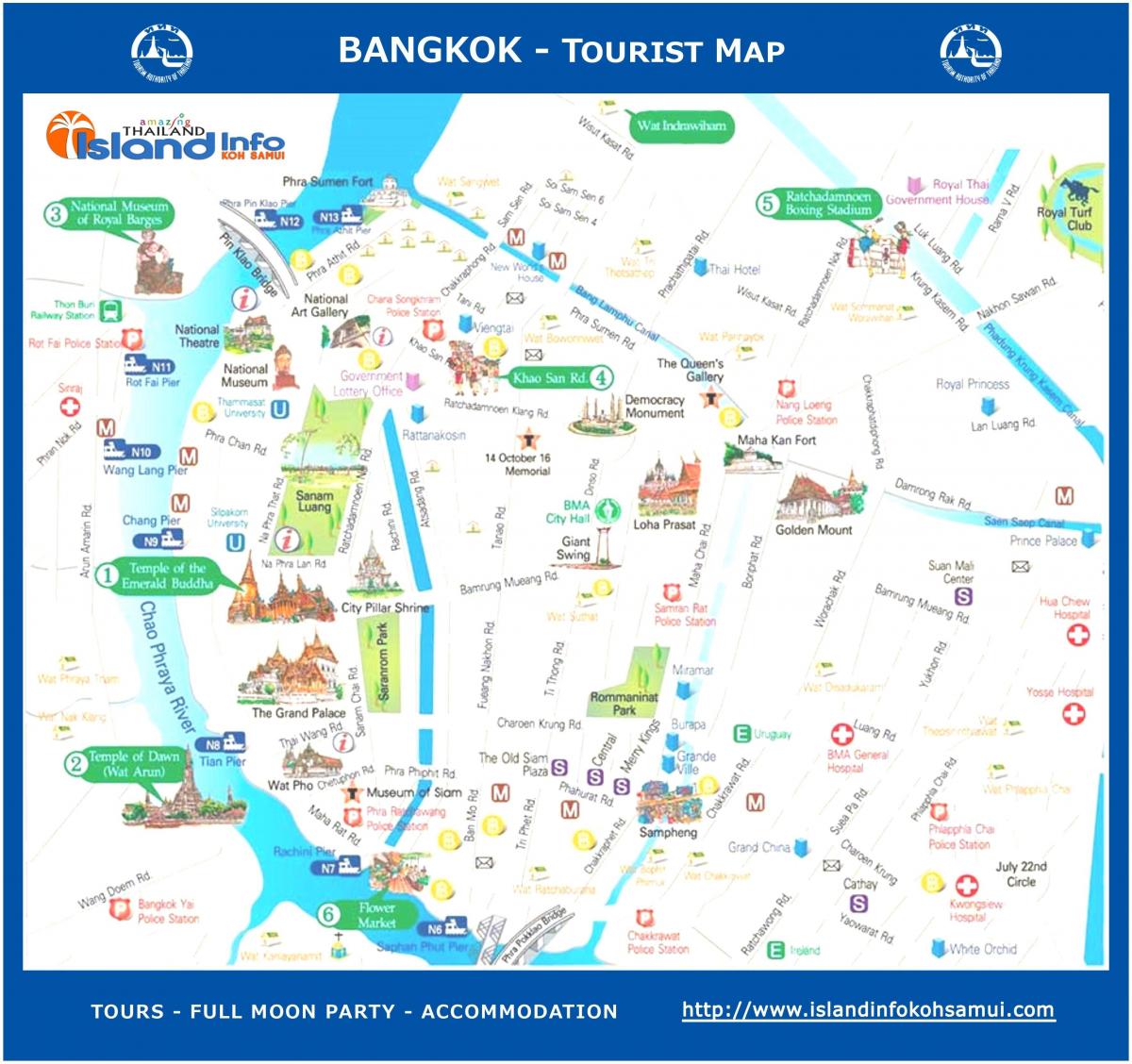 Bangkok guide map