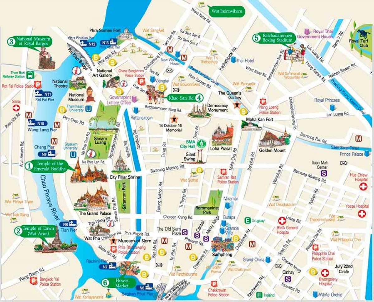 Bangkok yerləri xəritəsi