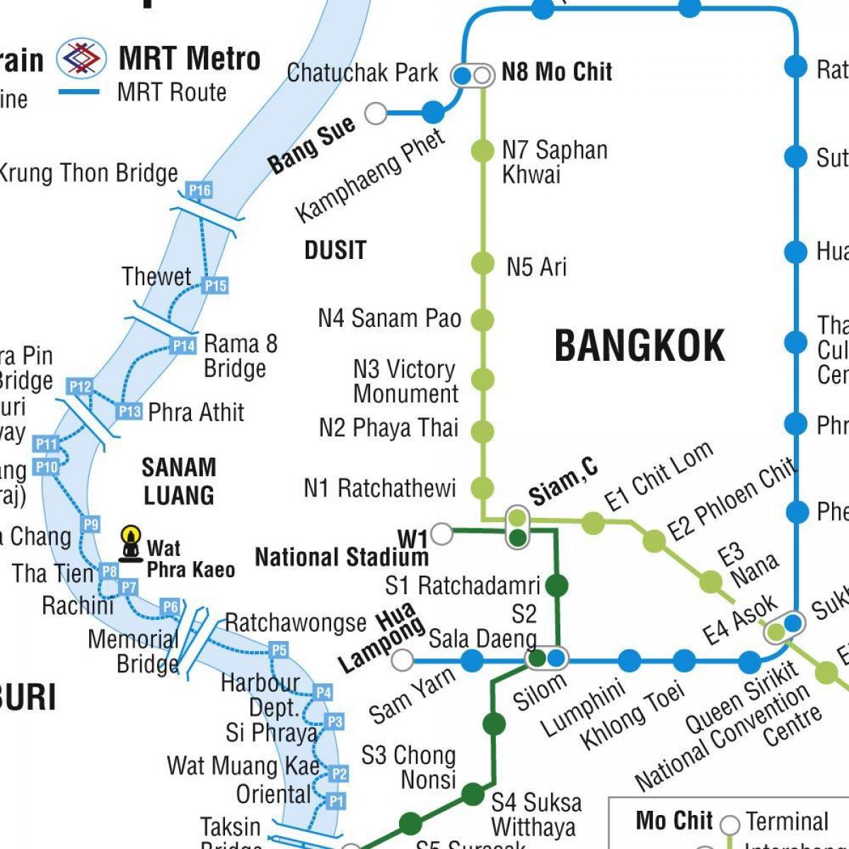 metro xəritəsi Bangkok və Bangkok