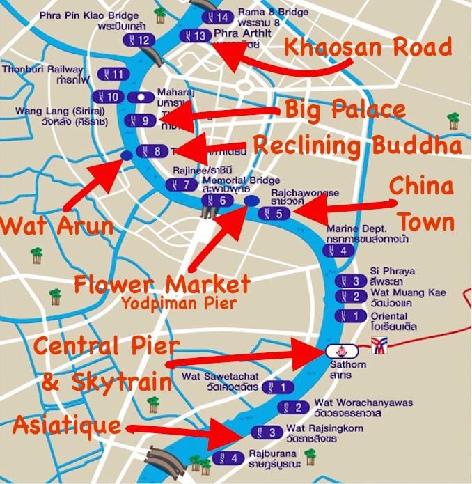 Bangkok express gəmi xəritə