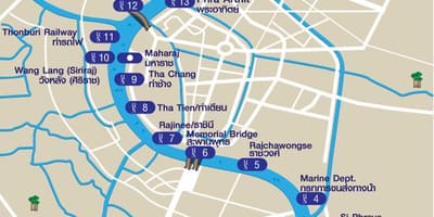 Daşıyan çay taksi xəritədə Bangkok