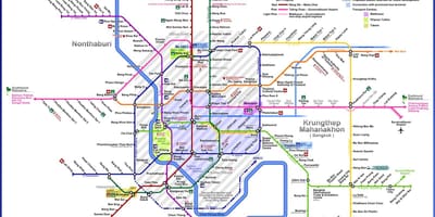 Avtobus Bangkok marşrut xəritəsi