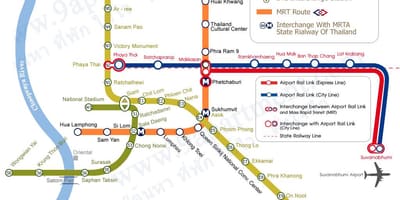 Skytrain Bangkok marşrut xəritəsi
