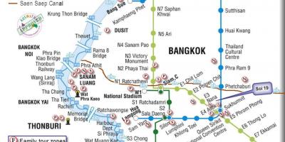 İctimai Bangkok tranzit xəritə