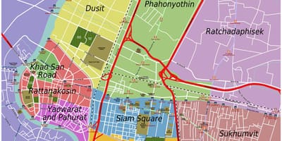 Rayonlar Bangkok xəritəsi