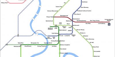 Bangkok metro lrt xəritəsi