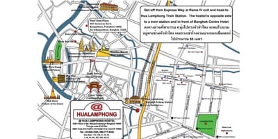 Dəmir yolu vağzalı Hua лампонг xəritə
