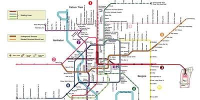 Metro Bangkok xəritəsi
