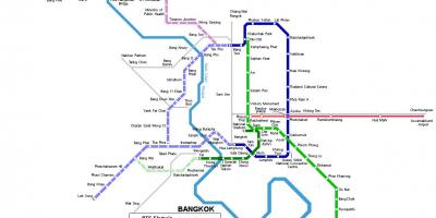 Metro xəritəsi Banqkokda Tayland