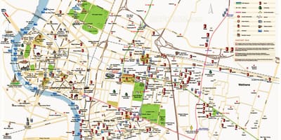 Əsas turistik Bangkok xəritədə