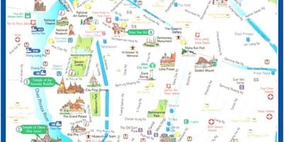 Bangkok, Thailand turist xəritəsi